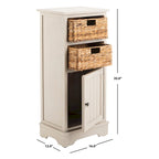Armoire de rangement SAFAVIEH Golda, finition noire vieillie - 15,9 x 11,8 x 35 cm - 16 po L x 12 po P x 35 po H