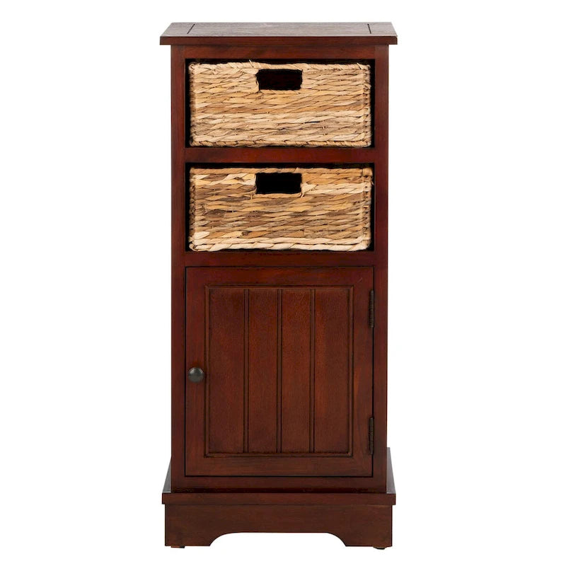 Armoire de rangement SAFAVIEH Golda, finition noire vieillie - 15,9 x 11,8 x 35 cm - 16 po L x 12 po P x 35 po H
