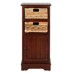 Armoire de rangement SAFAVIEH Golda, finition noire vieillie - 15,9 x 11,8 x 35 cm - 16 po L x 12 po P x 35 po H