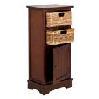 Armoire de rangement SAFAVIEH Golda, finition noire vieillie - 15,9 x 11,8 x 35 cm - 16 po L x 12 po P x 35 po H
