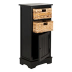 Armoire de rangement SAFAVIEH Golda, finition noire vieillie - 15,9 x 11,8 x 35 cm - 16 po L x 12 po P x 35 po H