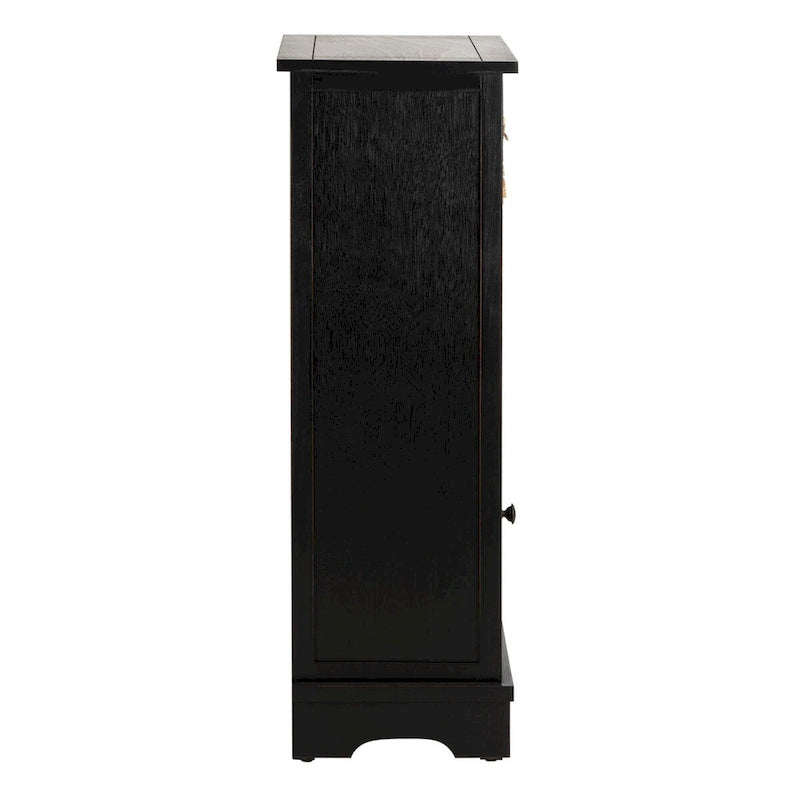Armoire de rangement SAFAVIEH Golda, finition noire vieillie - 15,9 x 11,8 x 35 cm - 16 po L x 12 po P x 35 po H