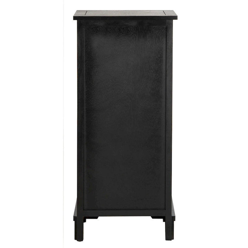 Armoire de rangement SAFAVIEH Golda, finition noire vieillie - 15,9 x 11,8 x 35 cm - 16 po L x 12 po P x 35 po H