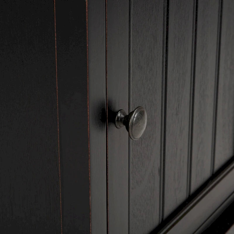 Armoire de rangement SAFAVIEH Golda, finition noire vieillie - 15,9 x 11,8 x 35 cm - 16 po L x 12 po P x 35 po H