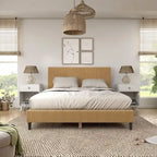 Furniture of America Modern Queen Size Corduroy Washable Bed Slipcover, Bed Headboard & Frame Cover Only