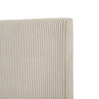 Housse de lit moderne en velours côtelé lavable pour lit queen size de Furniture of America, comprenant uniquement la tête de lit et le cadre.