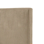 Housse de lit moderne en velours côtelé lavable pour lit queen size de Furniture of America, comprenant uniquement la tête de lit et le cadre.