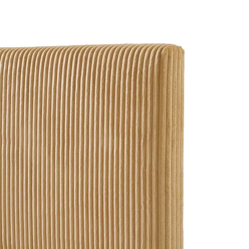 Housse de lit moderne en velours côtelé lavable pour lit queen size de Furniture of America, comprenant uniquement la tête de lit et le cadre.