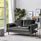 Banavos 58   Velvet Square Arm Loveseat