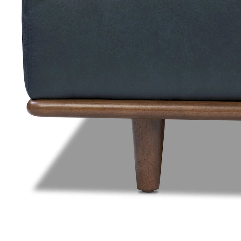 Méridienne Poly &amp; Bark Jasper - Cuir italien pleine fleur véritable