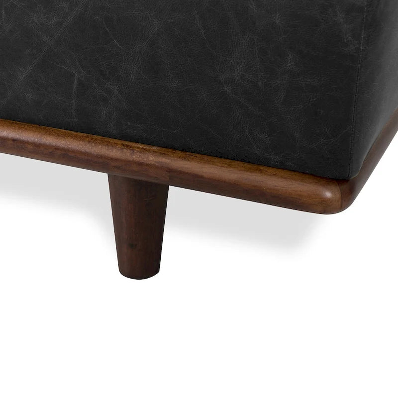 Méridienne Poly &amp; Bark Jasper - Cuir italien pleine fleur véritable