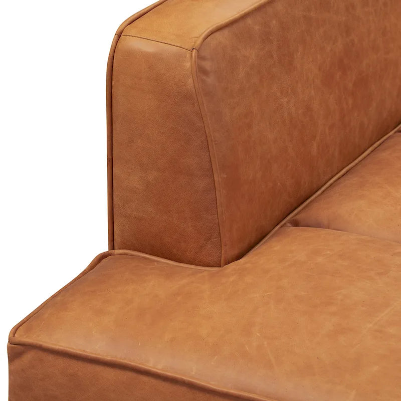 Méridienne Poly &amp; Bark Jasper - Cuir italien pleine fleur véritable