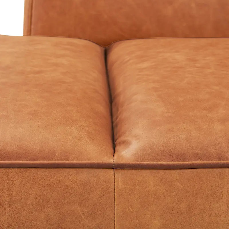 Méridienne Poly &amp; Bark Jasper - Cuir italien pleine fleur véritable