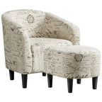 Ensemble fauteuil et repose-pieds Yaheetech contemporain en tissu Club
