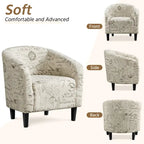 Ensemble fauteuil et repose-pieds Yaheetech contemporain en tissu Club