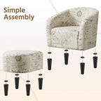 Ensemble fauteuil et repose-pieds Yaheetech contemporain en tissu Club