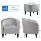 Ensemble fauteuil et repose-pieds Yaheetech contemporain en tissu Club