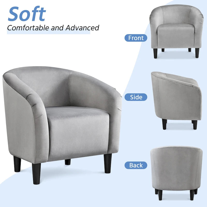 Ensemble fauteuil et repose-pieds Yaheetech contemporain en tissu Club