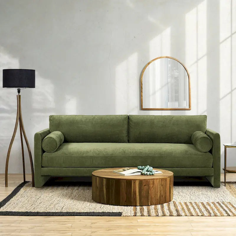 Poly & Bark Lea 90   Sofa - Includes 2 Bloster Pillows and Removable Cushion Covers