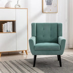 Fauteuil d'appoint ergonomique en velours doux pour salon