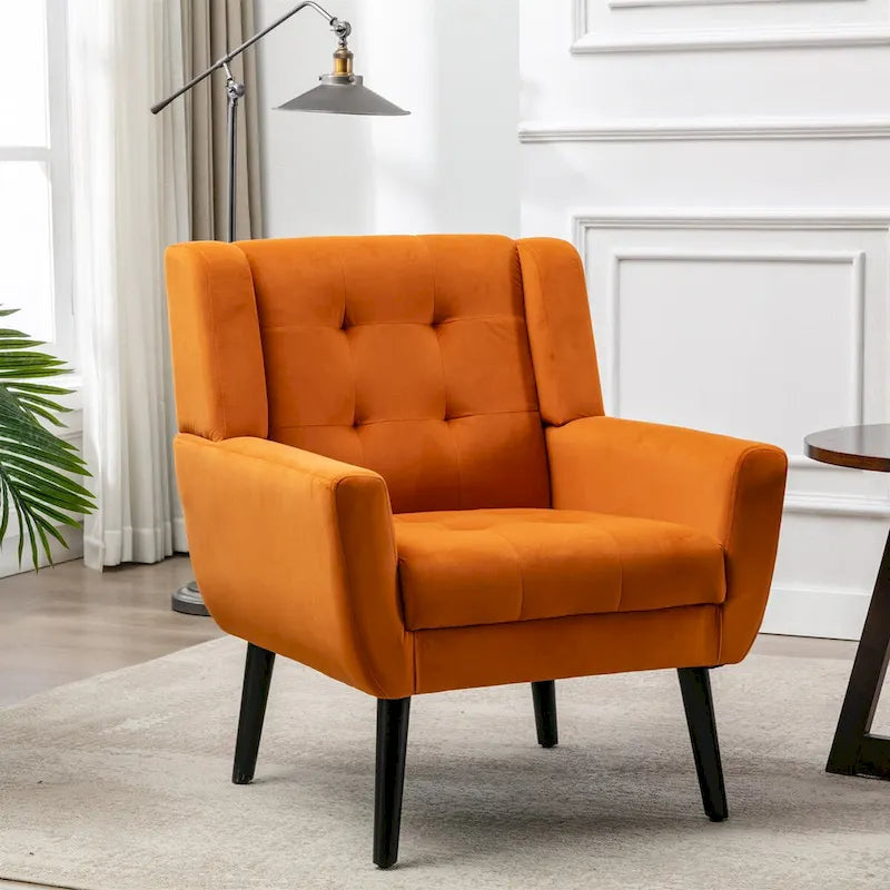 Soft Velvet Ergonomics Accent Chair for Living Room