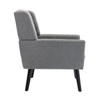 Fauteuil d'appoint ergonomique en velours doux pour salon