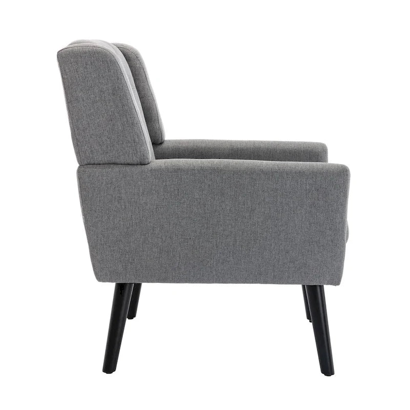 Fauteuil d'appoint ergonomique en velours doux pour salon