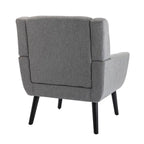 Fauteuil d'appoint ergonomique en velours doux pour salon