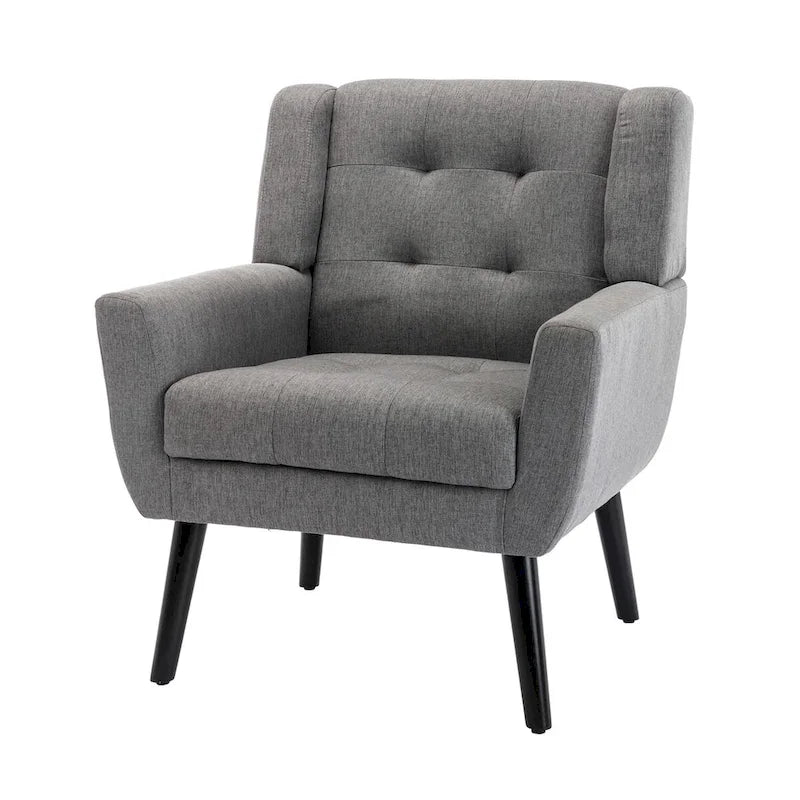 Fauteuil d'appoint ergonomique en velours doux pour salon