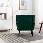 Fauteuil d'appoint ergonomique en velours doux pour salon