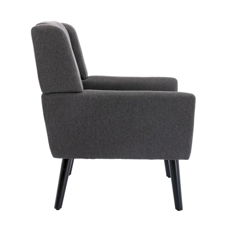 Fauteuil d'appoint ergonomique en velours doux pour salon