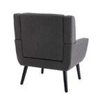 Fauteuil d'appoint ergonomique en velours doux pour salon