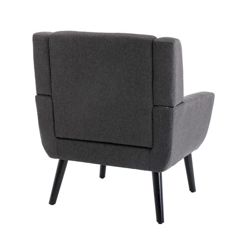 Fauteuil d'appoint ergonomique en velours doux pour salon