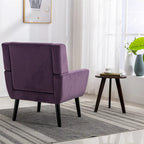 Fauteuil d'appoint ergonomique en velours doux pour salon