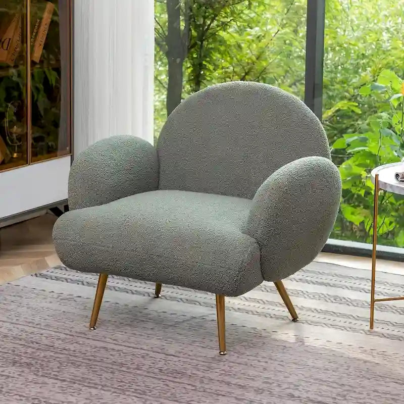 Fauteuil d'appoint moderne XINMICS, fauteuil rembourré pour salon, chambre