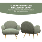 Fauteuil d'appoint moderne XINMICS, fauteuil rembourré pour salon, chambre