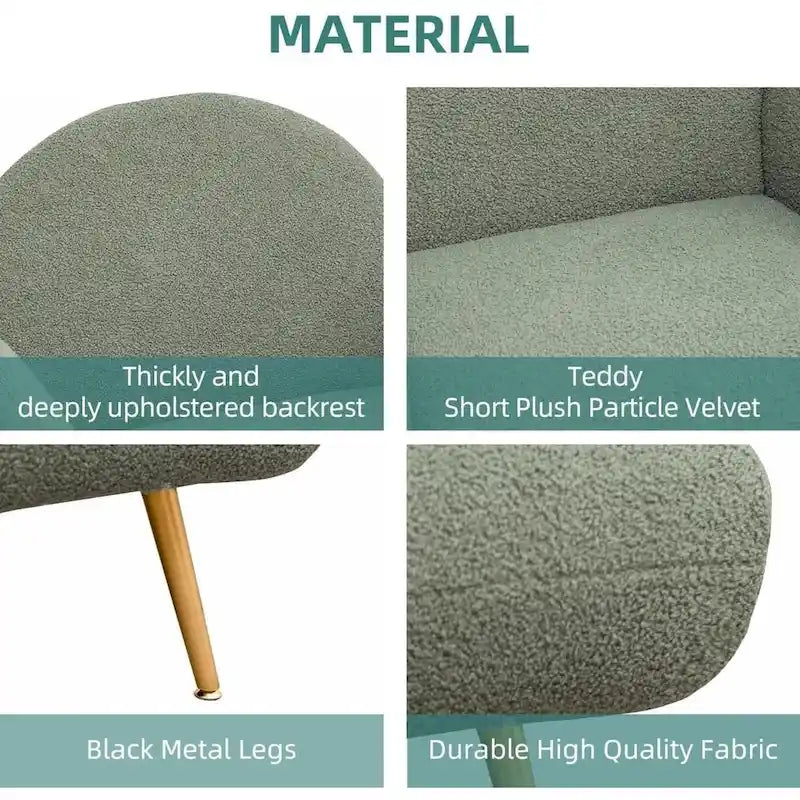 Fauteuil d'appoint moderne XINMICS, fauteuil rembourré pour salon, chambre