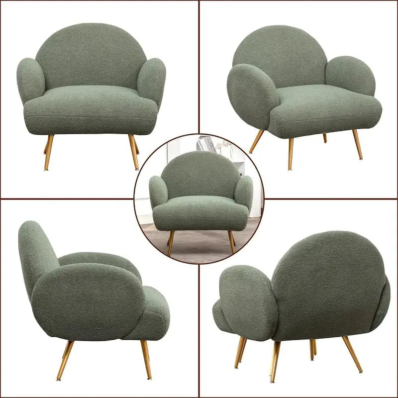 Fauteuil d'appoint moderne XINMICS, fauteuil rembourré pour salon, chambre