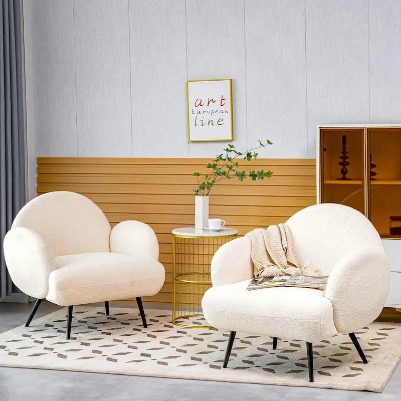 Fauteuil d'appoint moderne XINMICS, fauteuil rembourré pour salon, chambre