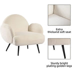Fauteuil d'appoint moderne XINMICS, fauteuil rembourré pour salon, chambre
