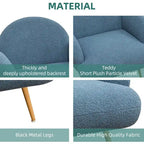 Fauteuil d'appoint moderne XINMICS, fauteuil rembourré pour salon, chambre