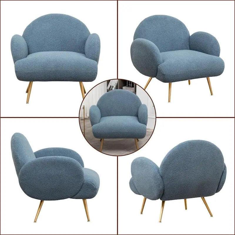 Fauteuil d'appoint moderne XINMICS, fauteuil rembourré pour salon, chambre