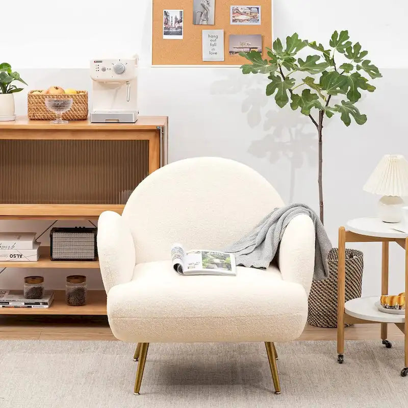 Fauteuil d'appoint moderne XINMICS, fauteuil rembourré pour salon, chambre