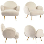 Fauteuil d'appoint moderne XINMICS, fauteuil rembourré pour salon, chambre