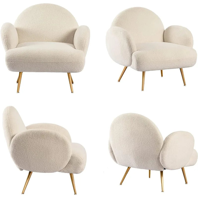 Fauteuil d'appoint moderne XINMICS, fauteuil rembourré pour salon, chambre