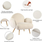 Fauteuil d'appoint moderne XINMICS, fauteuil rembourré pour salon, chambre