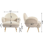 Fauteuil d'appoint moderne XINMICS, fauteuil rembourré pour salon, chambre