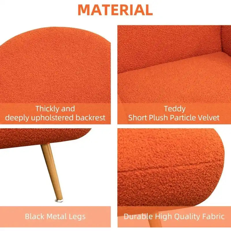 Fauteuil d'appoint moderne XINMICS, fauteuil rembourré pour salon, chambre