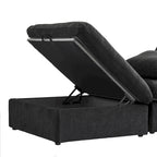 Ensemble de canapés 3 pièces pour salon, canapé moderne avec pouf de rangement