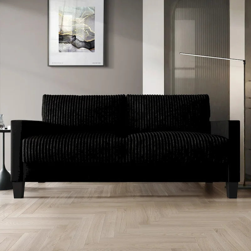 Wood CraftPorch Corduroy Mid-Century Modern Velvet Upholstered Sofa - image 1